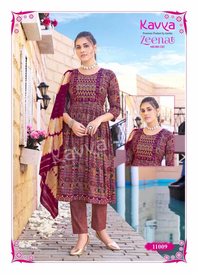 Zeenat Vol 11 By Kavya Capsule Foil Printed Readymade Suits Wholesale Market In Surat
